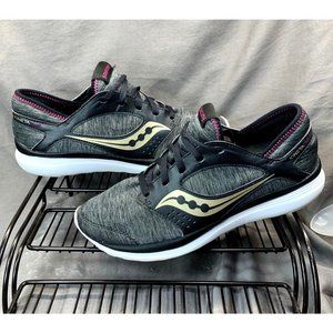 Saucony Womens Gray (S15244-14) Lace Up Low Top Athletic Running Shoes Size  10